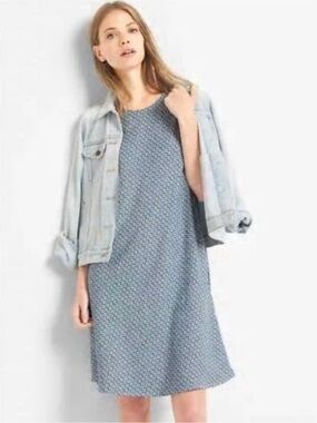 GAP Women Tencel Sleeveless Denim Swing Dress Size XL